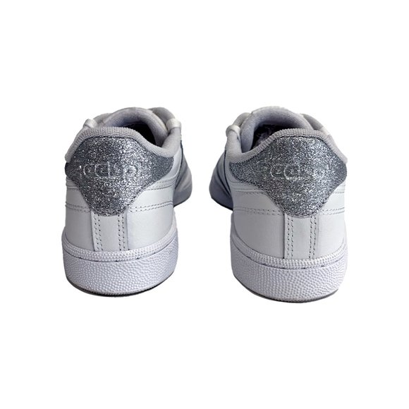 Reebok Club C 85 Sneakers, Silver Glitter, 8 - Picture 3 of 4